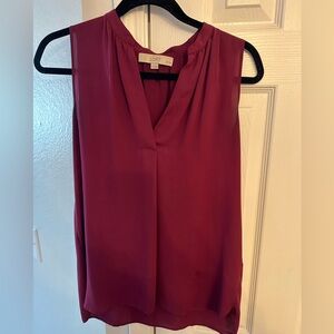 LOFT Women's Rich Burgundy Sleeveless Blouse